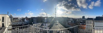 Helles Penthouse mit 3 Dachterrassen in Rotherbaum
