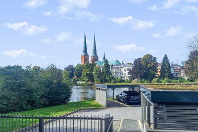 Stilvolle 2-Zi.-Neubauwohnung auf der Altstadtinsel mit XL-Stellplatz, Loggia und Blick auf den Dom!