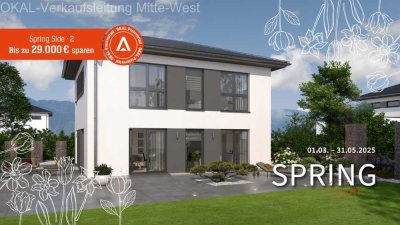 AKTION !! MODERNES WOHNHAUS MIT ELEGANTEM WALMDACH - Malervorbereitet inkl. Grundstück