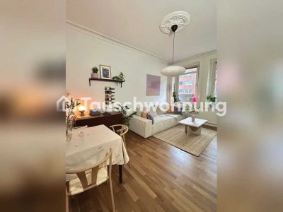 Tauschwohnung: 46 qm Altbauwohnung in Eimsbüttel mit Einbauküche und Terrasse