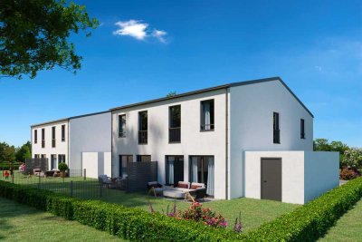 Hochwertige schlüsselfertige Neubau-Doppelhaushälfte mit Garage und Garten – Bezug Sommer 2026