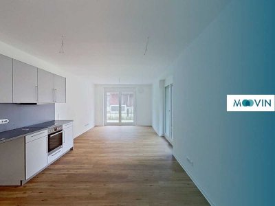 Weitläufige 3-Zimmer-Wohnung mit zwei Terrassen und moderner Einbauküche im Neubauquartier 'FIELD 4'