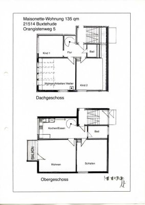 Schöne 5-Zimmer-Maisonette-Wohnung mit gehobener Innenausstattung mit Einbauküche in Buxtehude