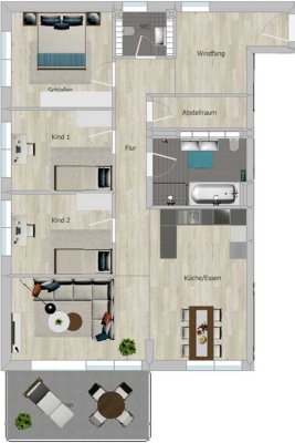 Exklusive 4-Zimmer-Wohnung in Südausrichtung / Feldrandlage