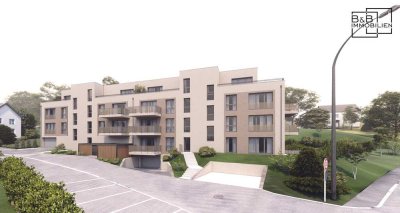 B & B Immobilien: moderne, rollstuhlgerechte 2-Zimmer-Neubauwohnung mit Balkon in Pluwig