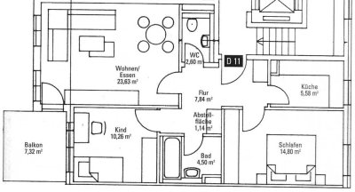 Helle 3-Zimmerwohnung 74 m² in Leipziger Vorstadt ab Juni zu vermieten.