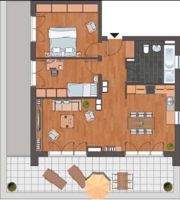 Exklusive Penthouse-Wohnung mit 3 Zimmern, Fußbodenheizung und elektrischen Rollläden