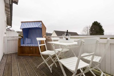 Balkon mit Ausblick - in Strandnähe in Binz auf Rügen