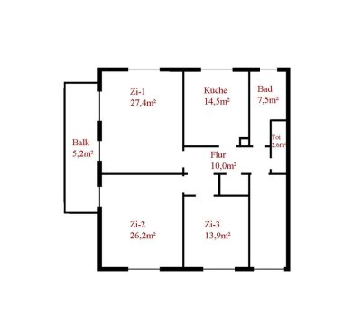 Helle 3 Zimmer EG-Wohnung mit Balkon zu vermieten
