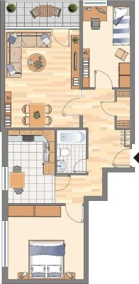 Demnächst frei! 3-Zimmer-Wohnung in Dortmund Hörde (WBS für 75m² erforderlich!)