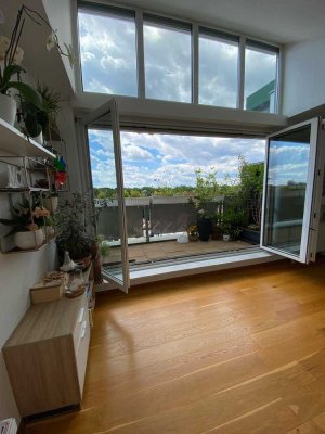 Sehr helle 3 Zimmer-Dachterrassenwohnung mit hervorragendem Weitblick