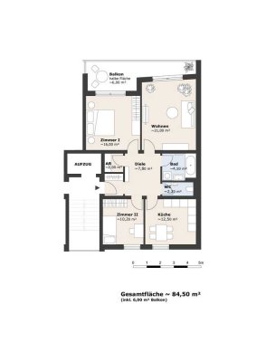 Gepflegte 3-Zimmer-Wohnung mit Balkon im 3. OG in Landshut-West von privat