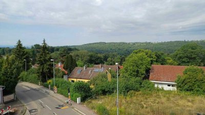 73669 Lichtenwald: Gemütliche 2-Zi-DG-ETW mit Aussichtsbalkon. Einzelgarage. Frei.