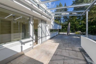 Ensemblehaus im Bauhausstil-zwei Dachterrassen und schönem Grundstück  Grünwald!