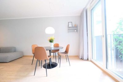 Exklusive 2-Zimmer-Designwohnung in den Nymphenburger Höfen – möbliertes Wohnen in der Maxvorstadt