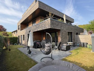 Speckenb./Langen Hochwertige 3-Zimmer EG-Wohnung, mit Terrasse/kl. Garten