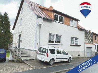Solide KAPITALANLAGE 
mit 3 Wohneinheiten 
in ruhiger Seitenstraße 
mit schönem Garten + Garage..