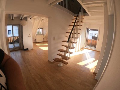 Lichtdurchflutete Maisonettewohnung mit Dachterrasse, Balkon und TG-Stellp/Ringsee Nähe Hauptbahnhof