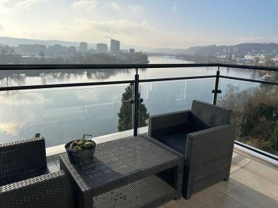 Möbliertes Penthouse mit spektakulärem Mosel - Panoramablick