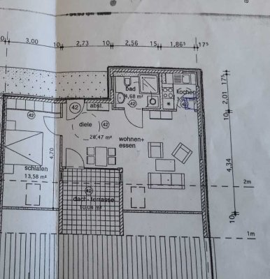 2-ZKB Wohnung mit Dachterasse für Senioren