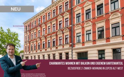 *BEZUGSFREI* Denkmalgeschützte 2-Zimmer Wohnung in Leipzig Alt-West