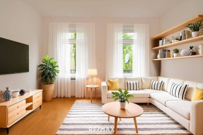 Charmante 1-Zimmer-Altbauwohnung mit Balkon in Hofruhelage