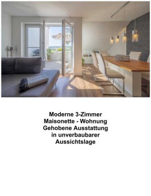 Schöne moderne, hochwertige 3-Zimmer Maisonettewohnung