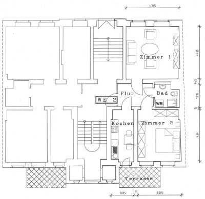 RESERVIERT: gemütliche 2-Raumwohnung *Terrasse *, Toplage