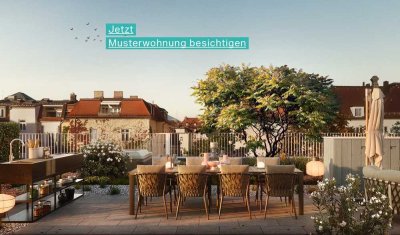 Wohnen im Unikat: Penthouse mit Dachterrasse und -garten in VINZENT