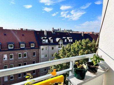 Helle 2-Zimmer Wohnung im 6. OG mit Süd-Balkon in Nürnberg-Maxfeld