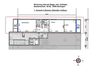 Große 3-Zimmer-Wohnung mit 86 m², 2 Balkone, Aufzug & TG-Stellplatz in Eislingen (wird renoviert)