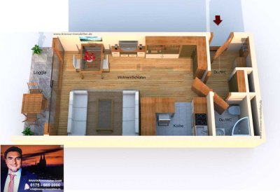 BRAVOUR IMMOBILIEN: Kapitalanlage nähe SpoHo:  2 x 1 Zimmer App. mit Balkon, nebeneinander