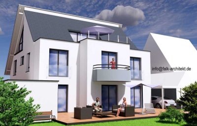 Effizienzhaus A+, KfW 40, mit Grundstück, Wohnkeller, Fußbodenheizung, PV-Anlage und Garage