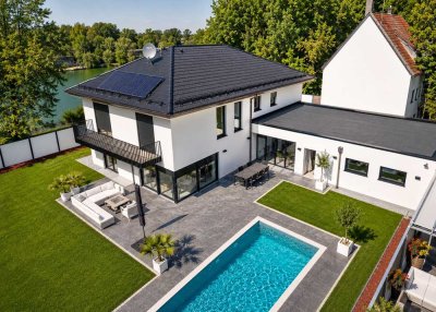 Luxuriöse und moderne Villa mit Pool, viel Parkflächen & Vollmöblierung - 430m² Innenfläche