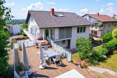 3,5-Zimmer-Wohnung mit Hausfeeling – Garten, Terrasse, Panoramablick&EBK im Musikerviertel Weinheim