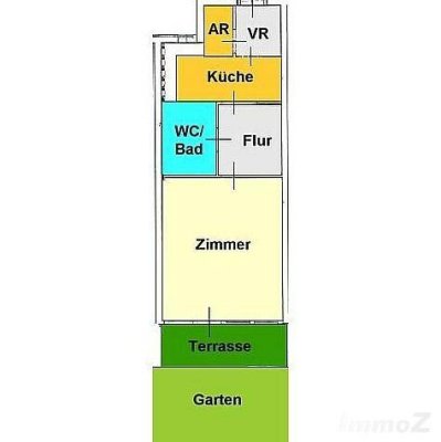 Provisiosnfreie Groß-Garconiere mit Terrasse und Kleingarten in LKH-Nähe/Ragnitz