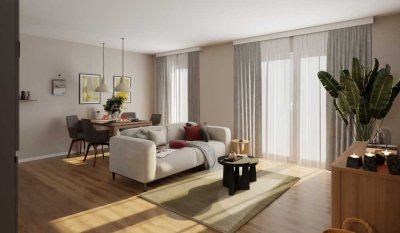 Fußläufig zum Strand - Ferienwohnung mit 2-Zimmern, Balkon und Tiefgaragenstellplatz