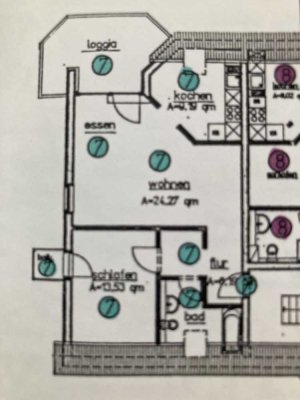 Schöne und gepflegte 2-Zimmer-Dachgeschosswohnung mit Einbauküche in Brehna