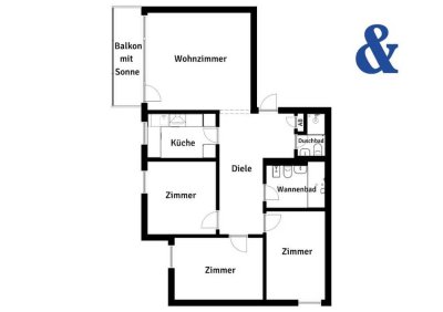 Ihr neues Zuhause in Lannesdorf: Modernisierte 4-Zimmer-Eigentumswohnung mit zwei neuen Bädern