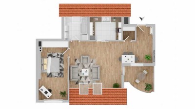 Großzügige 2-Zimmer-Eigentumswohnung in Gaberndorf/Weimar