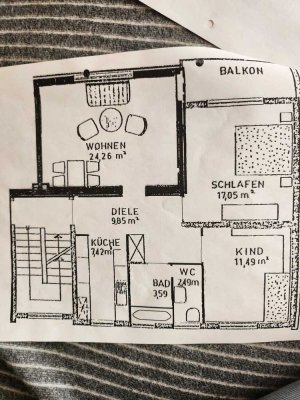 Geschmackvolle, gepflegte 3-Raum-Wohnung mit Balkon und Einbauküche in Hamburg Schnelsen