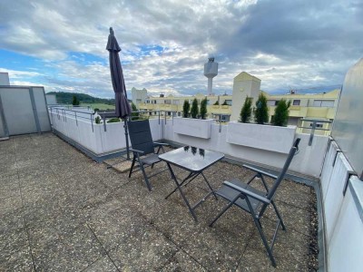Große 1 Zim.-Penthauswohnung mit großer Dachterasse und Duplex in Tamm-Hohenstange