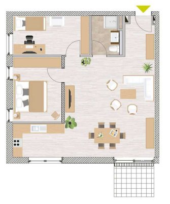 Moderne 3,5-Zimmerwohnung  in attraktiver Lage von  Radolfzell am Bodensee mit  sonnigem Balkon