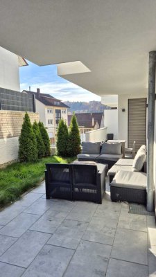 3-Zimmerwohnung mit Terrasse und Garten und TG-Stellplatz