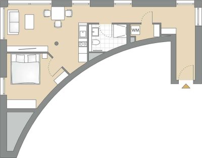 Einzigartige 2-Zimmer Wohnung mit 51 m²! (101)