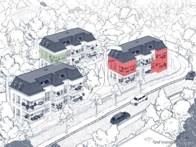 Optimal geschnittene 2 Zimmer Wohnung Parkett Einbauküche Balkon im grünen Waidmannslust (B5)