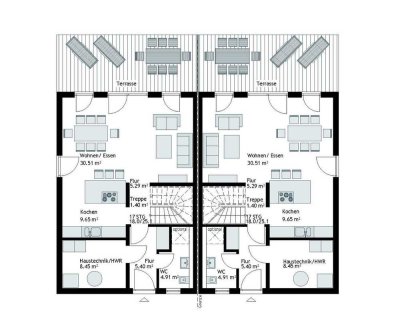 Reihenmittelhaus in Gebersdorf auf exklusivem Grundstück