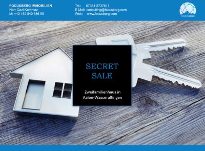 ZWEIFAMILIENHAUS WOHNIDYLLE FÜR GENERATIONEN & INVESTOREN IN AALEN-WASSERALFINGEN