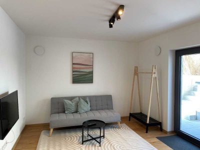 Pendlerwohnung: Möblierte 1,5-Zimmer-Wohnung inkl. Stellplatz – Erstbezug in Neunkirchen am Brand