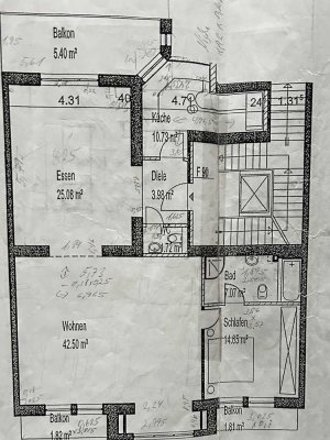 Altbau, Stuck, Eichenparkett, 3 Balkone
